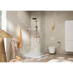 Hansgrohe Pulsify S - Set de douche avec thermostat, diamètre 26 cm, 3 jet, bronze brossé 24220140