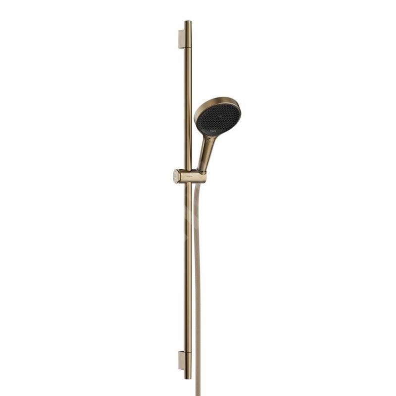Hansgrohe Rainfinity - Set de pommeau de douche, barre et flexible, 3 jets, bronze brossé 28743140