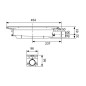 Tece TECEdrainprofile - Siphon pour profil de douche, bas, évacuation latérale DN50 673002