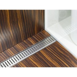Alcadrain Grilles - Grille pour bac à douche linéaire 1450 mm, acier inoxydable mat PURE-1450M