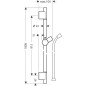 Hansgrohe Unica'S - Barre de douche 900 mm avec flexible, blanc mat 28631700