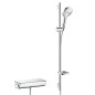 Hansgrohe Raindance Select E - Set de douche 120 avec thermostat Ecostat Select, 3 jets, blanc/ chrome 27039400
