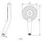 Ideal Standard Idealrain Evo Jet - Douchette manuelle Circle 125 mm, 3 jets, chrome B1759AA