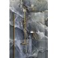 Sapho Dakar - Set de douche avec thermostat, 30x30 cm, 3 jets, or SZ139GB