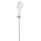 Grohe Rainshower SmartActive - Set de douche de tête 130 9,5 l/min, 3 jets, support et flexible, blanc lunaire 26581LS0