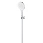 Grohe Rainshower SmartActive - Set de douche de tête 130 9,5 l/min, 3 jets, support et flexible, blanc lunaire 26581LS0