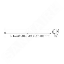 Alcadrain Grilles - Grille pour caniveau de douche linéaire 1050 mm, verre/noir GL1204-1050
