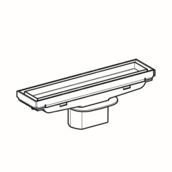 Geberit CleanLine - Canivelle de douche Geberit CleanLine à carreler, nickel inox 154.455.00.1
