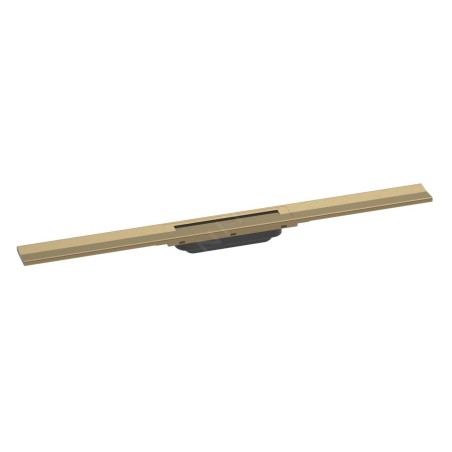 Hansgrohe RainDrain Flex - Caniveau de douche linéaire avec grille en inox 800, pour montage libre, découpable, bronze brossé