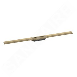Hansgrohe RainDrain Flex - Caniveau de douche linéaire avec grille en inox 1000, pour montage libre, découpable, bronze brossé