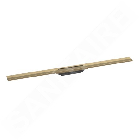 Hansgrohe RainDrain Flex - Caniveau de douche linéaire avec grille en inox 1000, pour montage libre, découpable, bronze brossé