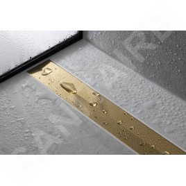 Hansgrohe RainDrain Flex - Caniveau de douche linéaire avec grille en inox 1000, pour montage libre, découpable, bronze brossé