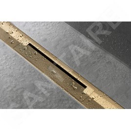 Hansgrohe RainDrain Flex - Caniveau de douche linéaire avec grille en inox 1000, pour montage libre, découpable, bronze brossé
