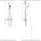 Hansgrohe Croma Select S - Set de douche SemiPipe Multi avec thermostat, blanc / chrome 27247400