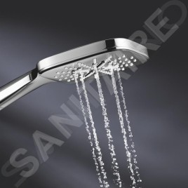 Grohe Rainshower SmartActive Cube - Set de douche de tête 130 6,8 l/min, 3 jets, barre 600 mm et flexible, chrome 26585000