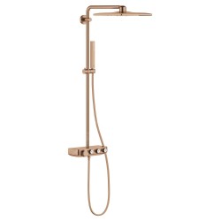 Grohe Euphoria SmartControl - Set de douche Cube 310 Duo avec thermostat, 2 jets, Warm Sunset brossé 26508DL0