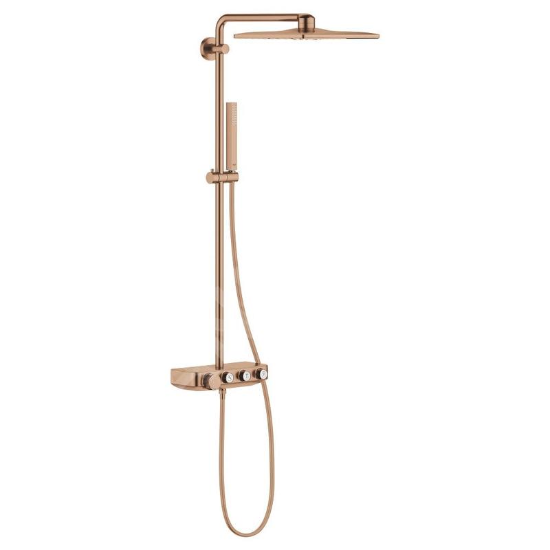 Grohe Euphoria SmartControl - Set de douche Cube 310 Duo avec thermostat, 2 jets, Warm Sunset brossé 26508DL0 Grohe Euphoria SmartControl - Set de douche Cube 310 Duo avec thermostat, 2 jets, Warm Sunset brossé 26508DL0