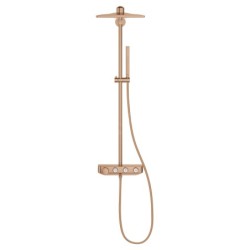 Grohe Euphoria SmartControl - Set de douche Cube 310 Duo avec thermostat, 2 jets, Warm Sunset brossé 26508DL0
