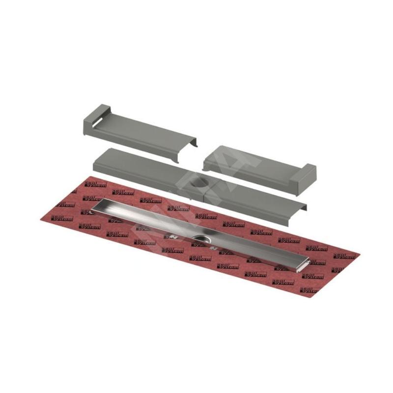 Tece TECEdrailine-Evo - Caniveau de douche Evo 900 mm, avec bride, couvercle de protection, acier inoxydable 600902
