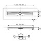 Tece TECEdrailine-Evo - Caniveau de douche Evo 900 mm, avec bride, couvercle de protection, acier inoxydable 600902