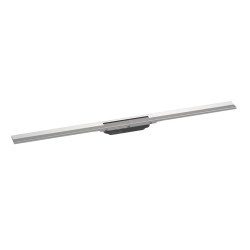 Hansgrohe RainDrain Flex - Caniveau de douche linéaire avec grille en inox 1200, pour montage libre, découpable, inox brossé