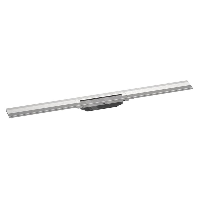 Hansgrohe RainDrain Flex - Caniveau de douche linéaire avec grille en inox 900, installation contre le mur, découpable, inox Hansgrohe RainDrain Flex - Caniveau de douche linéaire avec grille en inox 900, installation contre le mur, découpable, inox
