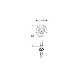 Roca Plenum - Pommeau de douche, 3 jets, chrome A5B1111C00