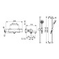 Hansa Basic - Colonne de douche avec mitigeur de baignoire thermostatique, 3 jets, chromé 55162131