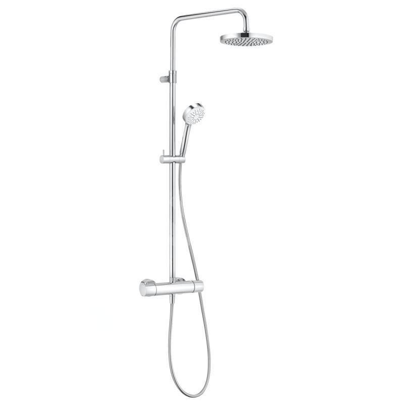 Kludi Logo - Set de douche Dual Shower System avec thermostat, 200 mm, chrome 6809505-00