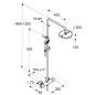 Kludi Logo - Set de douche Dual Shower System avec thermostat, 200 mm, chrome 6809505-00