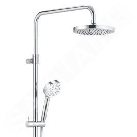 Kludi Logo - Set de douche Dual Shower System avec thermostat, 200 mm, chrome 6809505-00