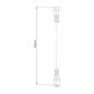 Sapho Softflex - Flexible de douche, longueur 1200 mm, argent métallique 1208-10