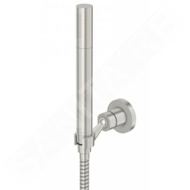 Steinberg 100 - Ensemble de pommeau de douche, support et flexible, nickel brossé 100 1650 BN