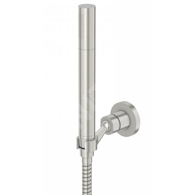 Steinberg 100 - Ensemble de pommeau de douche, support et flexible, nickel brossé 100 1650 BN