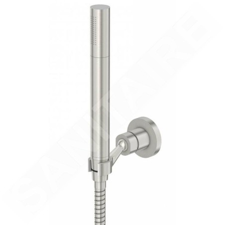 Steinberg 100 - Ensemble de pommeau de douche, support et flexible, nickel brossé 100 1650 BN