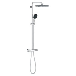 Grohe Vitalio Comfort - Set de douche avec thermostat, 25x25 cm, 2 jets, chrome 26696001