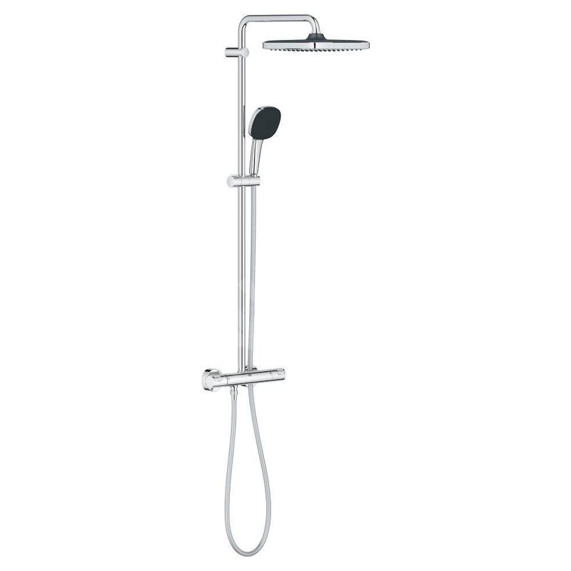 Grohe Vitalio Comfort - Set de douche avec thermostat, 25x25 cm, 2 jets, chrome 26696001 Grohe Vitalio Comfort - Set de douche avec thermostat, 25x25 cm, 2 jets, chrome 26696001