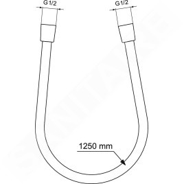 Ideal Standard Idealrain - Flexible de douche Idealflex 1250 mm, Brushed Gold BE125A2