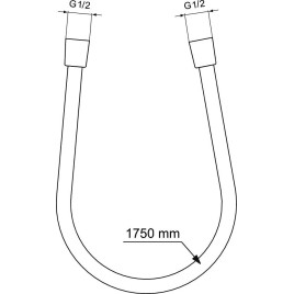 Ideal Standard Idealrain - Flexible de douche Idealflex 1750 mm, Magnetic Grey BE175A5