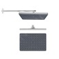 kielle Vega - Set de douche avec mitigeur encastré, 2 sorties, avec accessoires et le corps d’encastrement, chrome 20618SP10