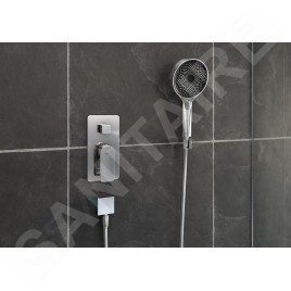 kielle Vega - Set de douche avec mitigeur encastré, 2 sorties, avec accessoires et corps d’encastrement, chrome 20618SP40