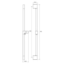 Ravak Douches - Barre de douche, 70 cm, blanc mat X07P691