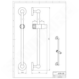 Novaservis Sets de douche - Barre de douche 600 mm, chrome 6139,0
