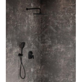 Ravak 10° - Set de douche avec mitigeur encastré, corps d’encastrement, 3 jets, noir X07S013