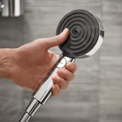 Hansgrohe Pulsify Select - Set de pommeau de douche, 3 jets, barre de 959 mm et flexible, chrome 24170000
