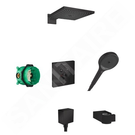 Hansgrohe Raindance E - Set de douche 300 avec thermostat encastré, noir 27918670