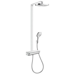 Hansgrohe Raindance Select E - Set de douche Showerpipe 300 avec thermostat, 2 jets, EcoSmart 9 l/min, chrome 27282000