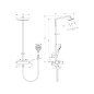 Hansgrohe Raindance Select E - Set de douche Showerpipe 300 avec thermostat, 2 jets, EcoSmart 9 l/min, chrome 27282000