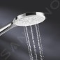 Grohe Rainshower SmartActive - Set de douche de tête 130, 3 jets, barre 600 mm et flexible, blanc lunaire 26576LS0