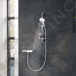 Grohe Rainshower SmartActive - Set de douche de tête 130, 3 jets, barre 600 mm et flexible, blanc lunaire 26576LS0